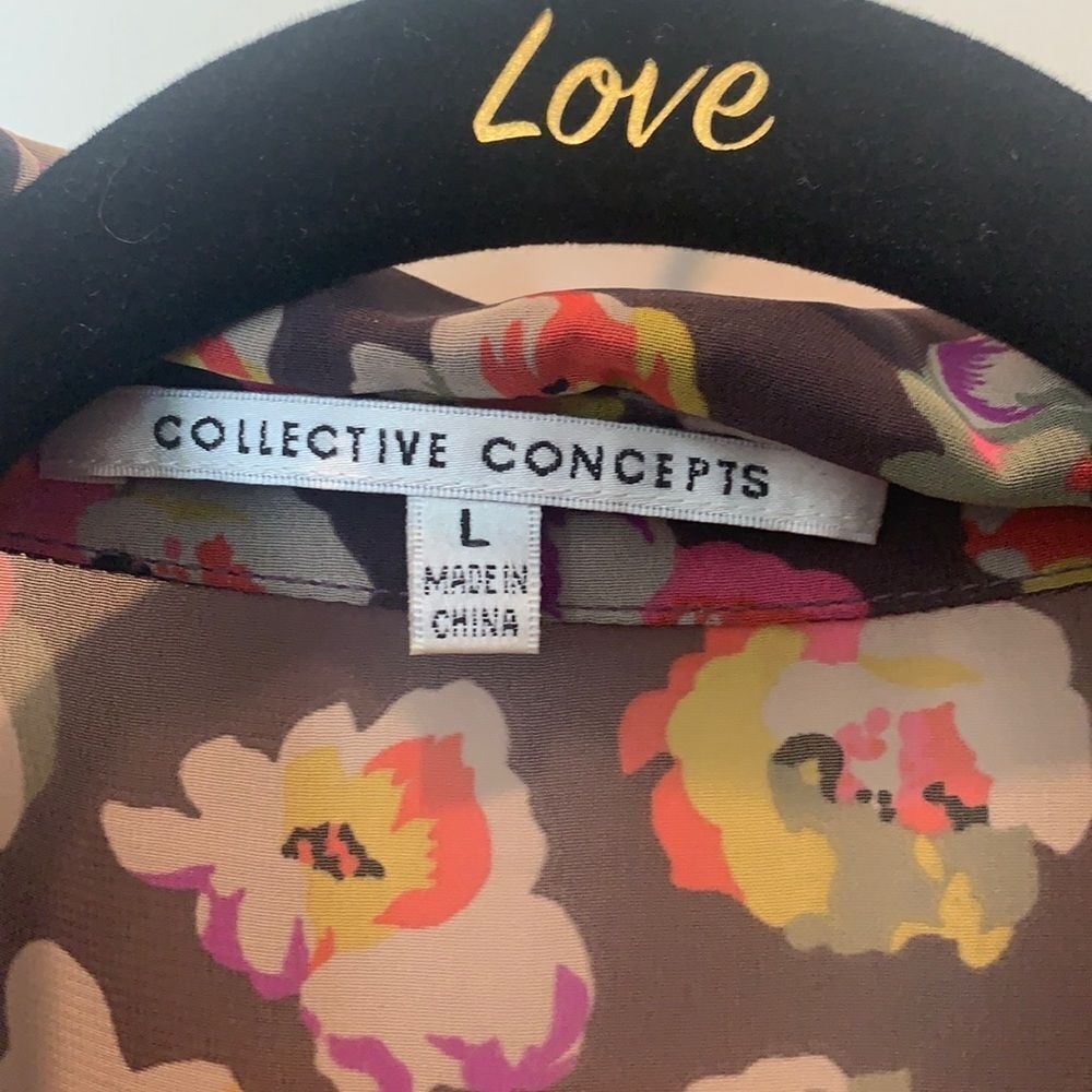 Collective Concepts cold shoulder floral blouse - Picture 5 of 7